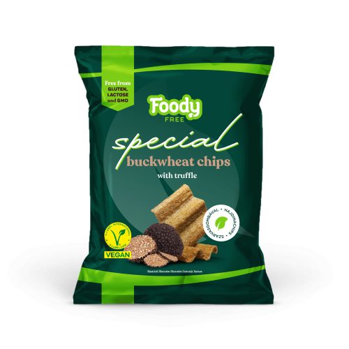 FOODY FREE Special hajdinachips szarvasgombával  (45g/csomag)