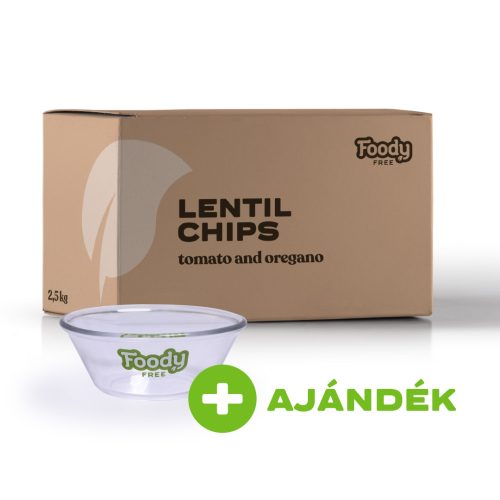 FOODY FREE Lencsechips paradicsommal és oregánóval - GASZTRO KISZERELÉS (2,5 kg)