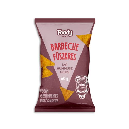 FOODY FREE INTENSE barbecue fűszeres ízű hummus chips