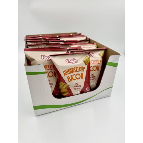 FOODY FREE INTENSE JUHARSZIRUP - BACON ÍZŰ HUMMUS CHIPS ( 18 X 60 g/karton)